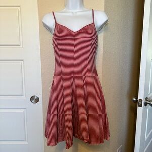 American Eagle Outfitters Red Striped Mini Dress